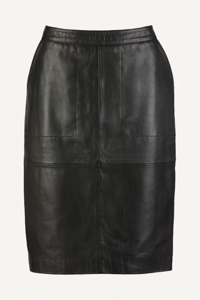 Basic leather skirt | black - photo numéro 5