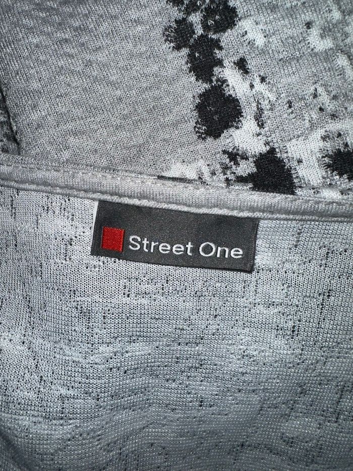 Cardigan polaire tweed gris blanc noir Street One T38 M - photo numéro 3