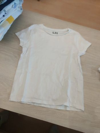 Maillot de corps tee shirt blanc la halle 10 ans