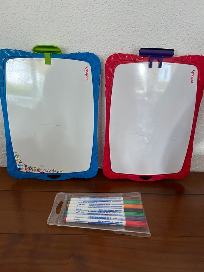 Ardoises effaçables + feutres - photo numéro 2