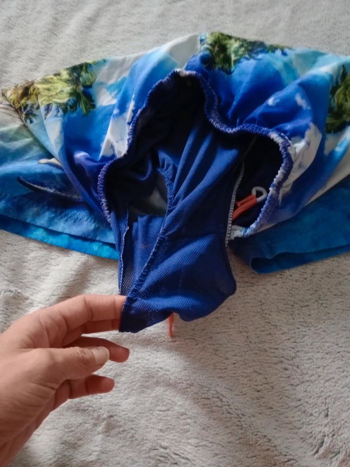 Short de bain homme taille s palmier c17 - photo numéro 4