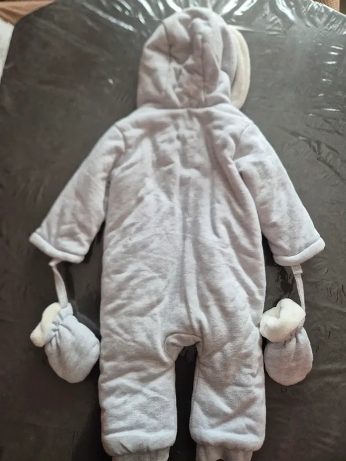 Doudoune grenouillère cygne hiver bébé fille - photo numéro 6