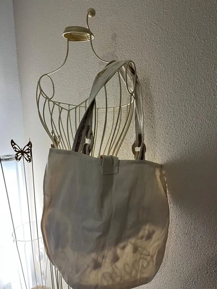 Sac tote bag - beige - photo numéro 6