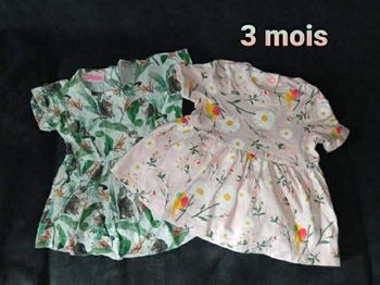 Lot de 2 petites robes 3 mois