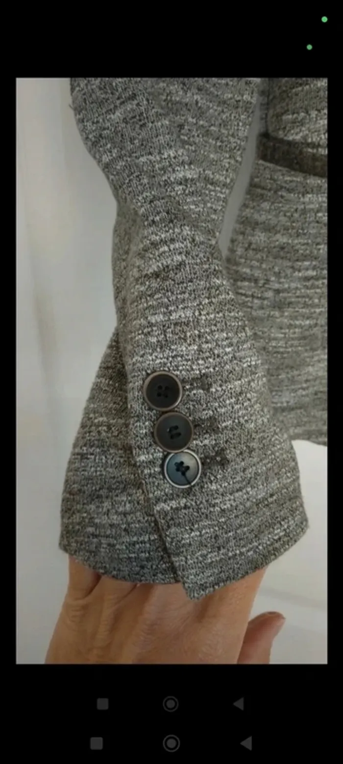 Veste blazer gris chiné Zara XS - photo numéro 5