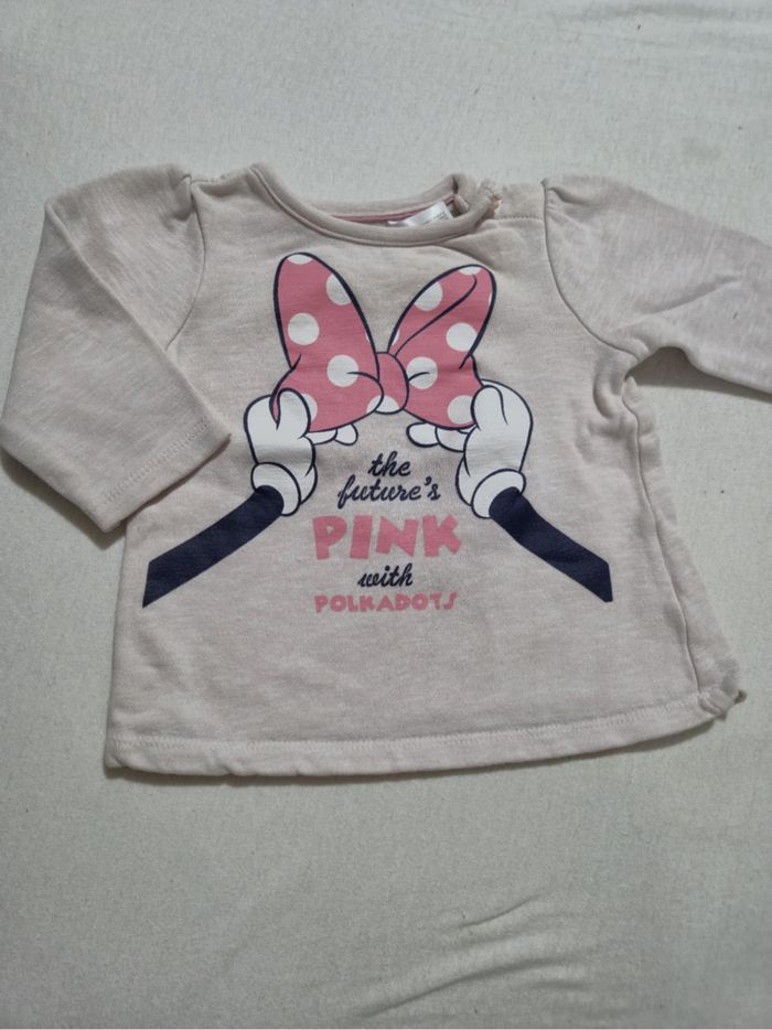 🎀 Pull Minnie bébé C&A – 68 cm (6 mois env.)