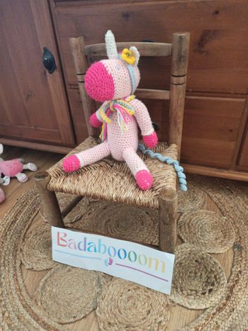 Peluche Licorne crochet fait main tbe