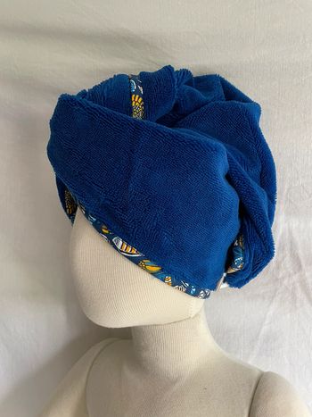 Turban bleu roi en bambou