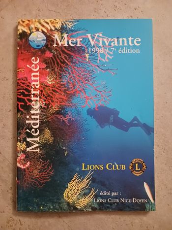 livre Mer vivante Méditérannée 1998