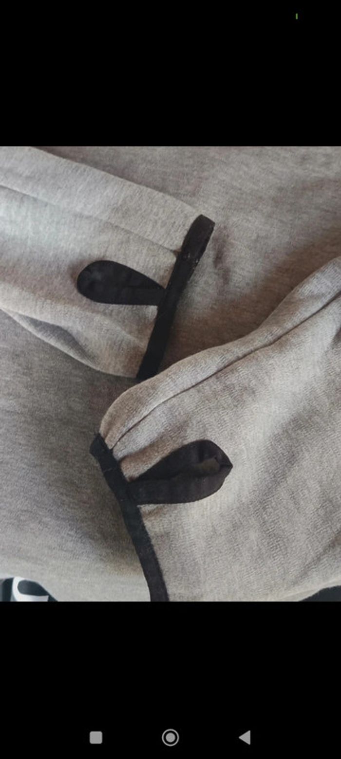 💎 sweat à capuche design street Wear original puma evo poche mitaine t m coton gris noir - photo numéro 12