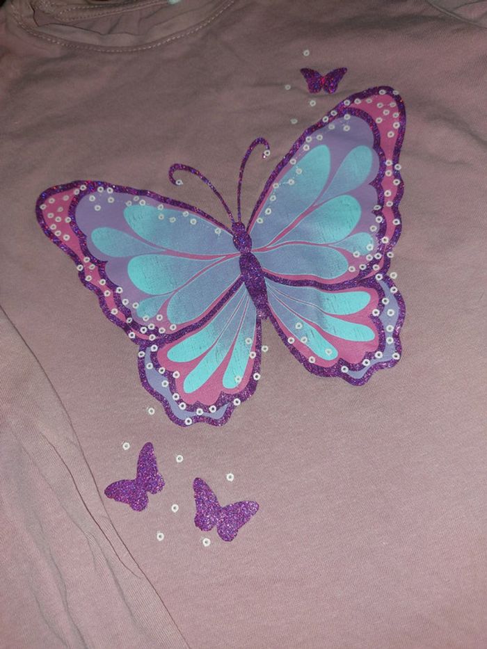 Tshirt ML papillons - photo numéro 2