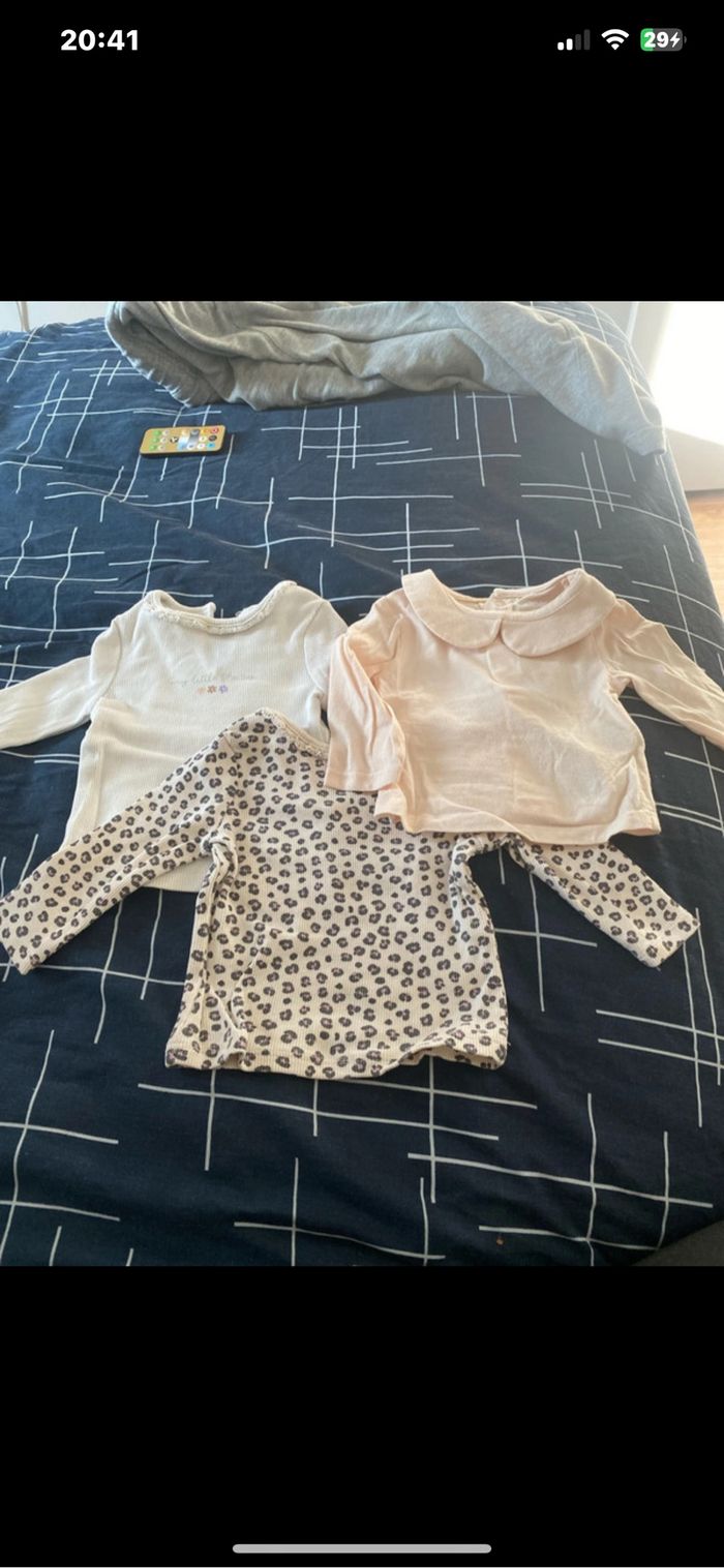 Lot 3 haut bebe fille