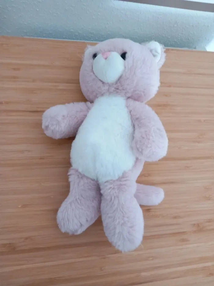 Peluche chat rose atmosphèra for kids 30cm - photo numéro 3