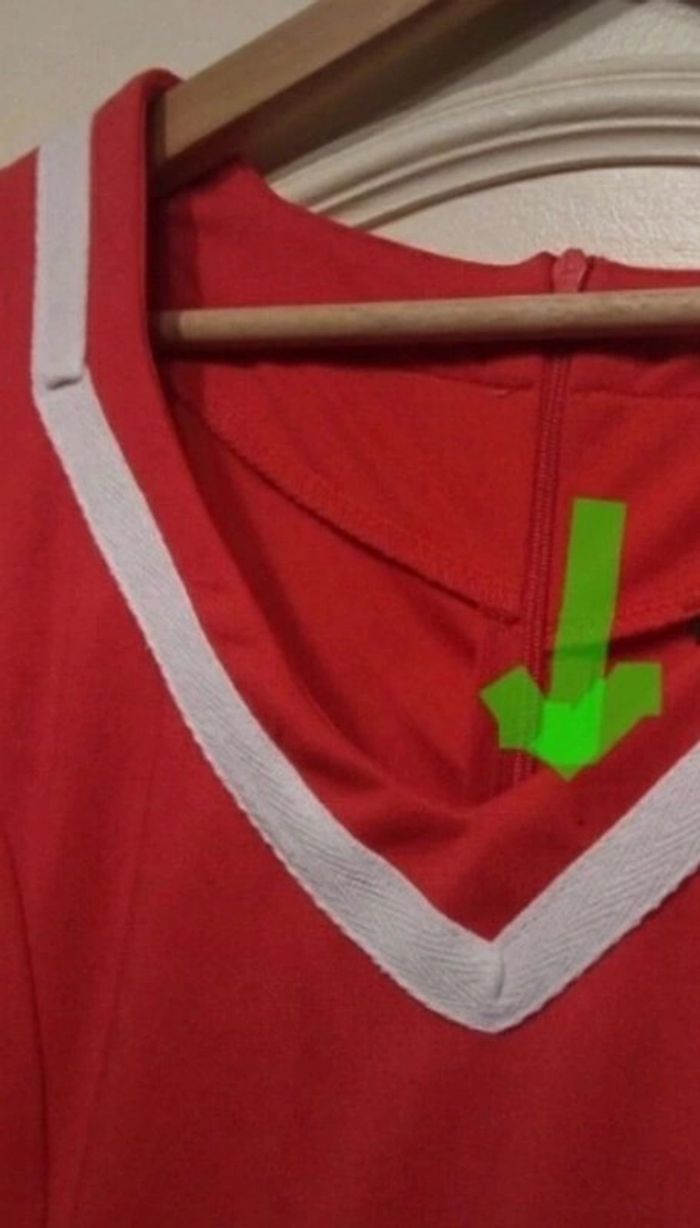 Robe pin-up rouge noire blanche - photo numéro 5