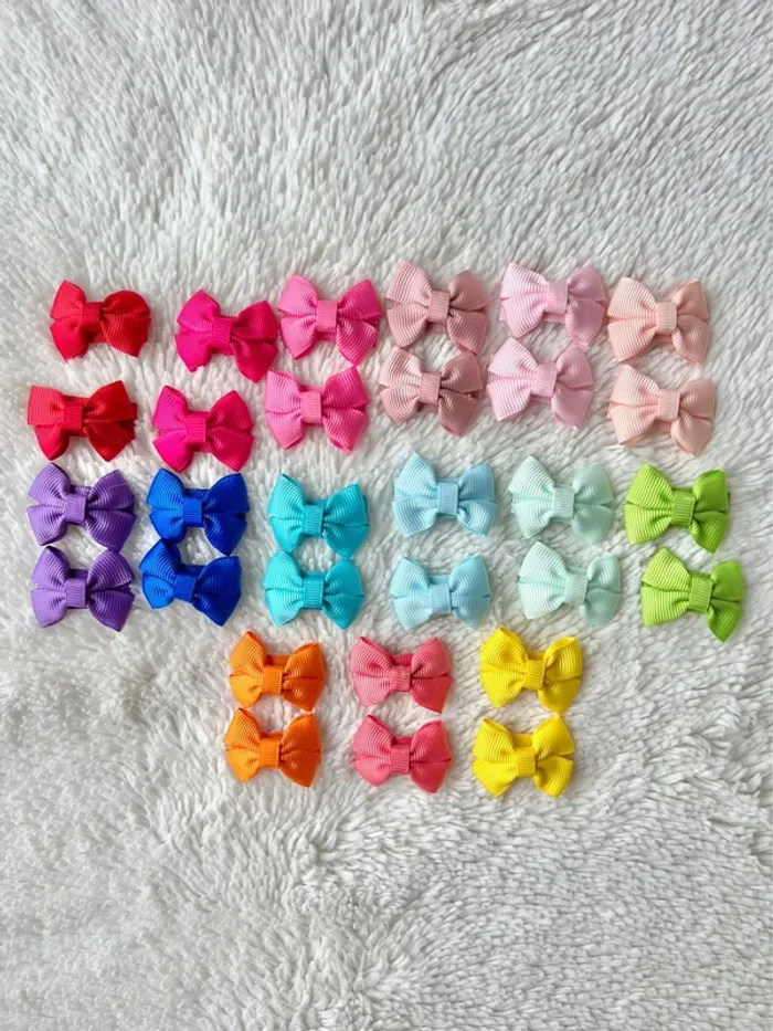 Lot de 30 mini barrettes noeuds - photo numéro 2
