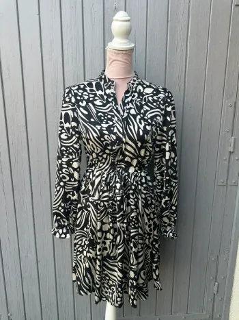 Robe été manches longues légère imprimé 36/S