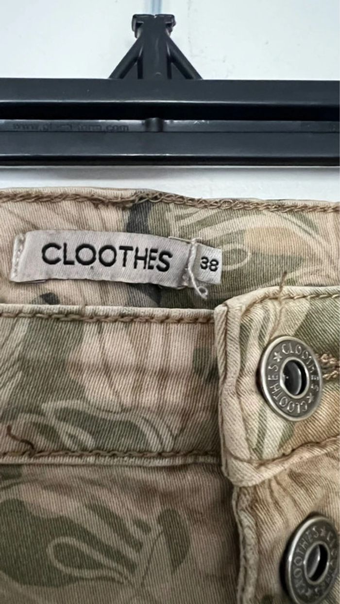 Pantalon droit en parfait état taille 38 marque cloothes 97 % coton  toile similaire au jean - photo numéro 5