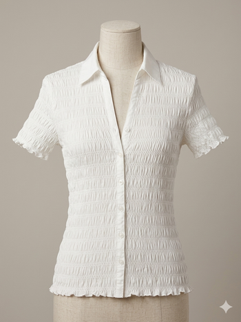 chemisier manches courtes blanc  Taille 38-40 Damart Neuf (bouton de rechange) taille petit