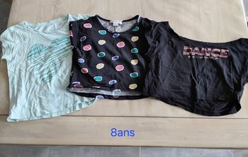 3 t-shirt court 8 ans