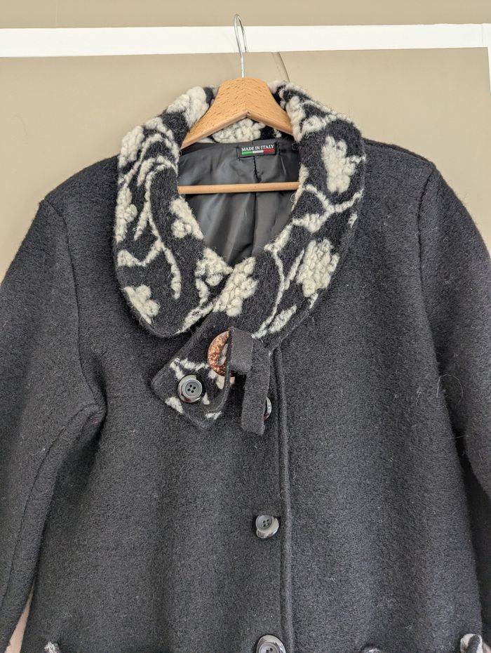 Manteau long, fin ,  laine , femme,  taille L - photo numéro 2