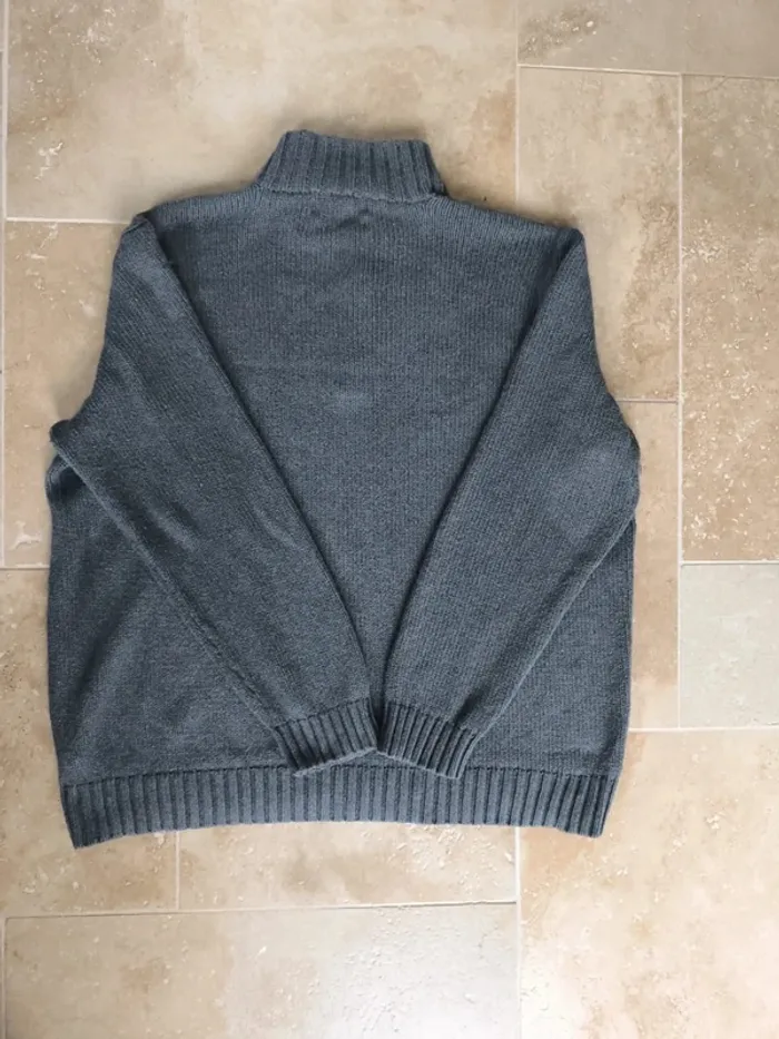 Pull quart zip camionneur homme 3XLT Ralph Lauren gris - photo numéro 12