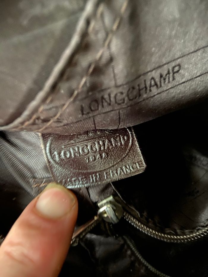 Sac longchamp vintage croco embossé - photo numéro 8