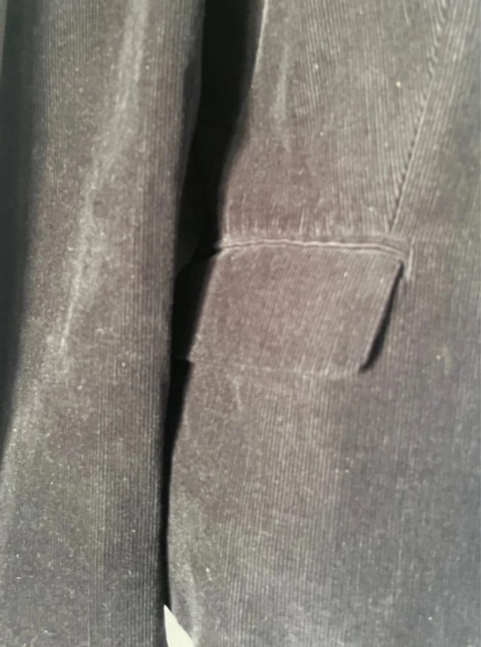 💕 Veste blazer côtelé vintage noire taille 38 M - photo numéro 3
