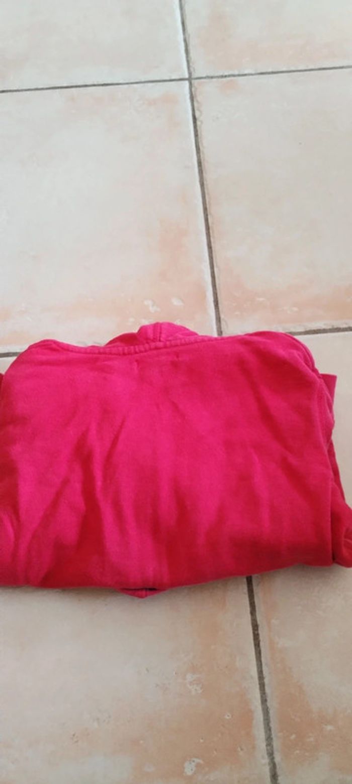 Veste sweat à capuche rouge - photo numéro 5