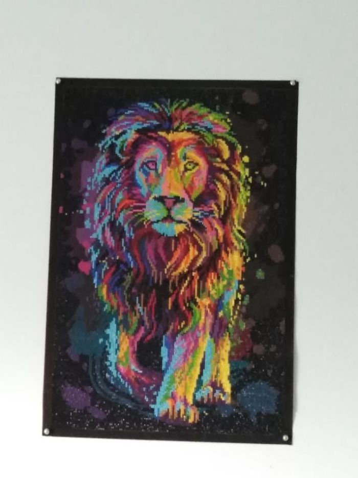 Déco murale Lion en diamant painting