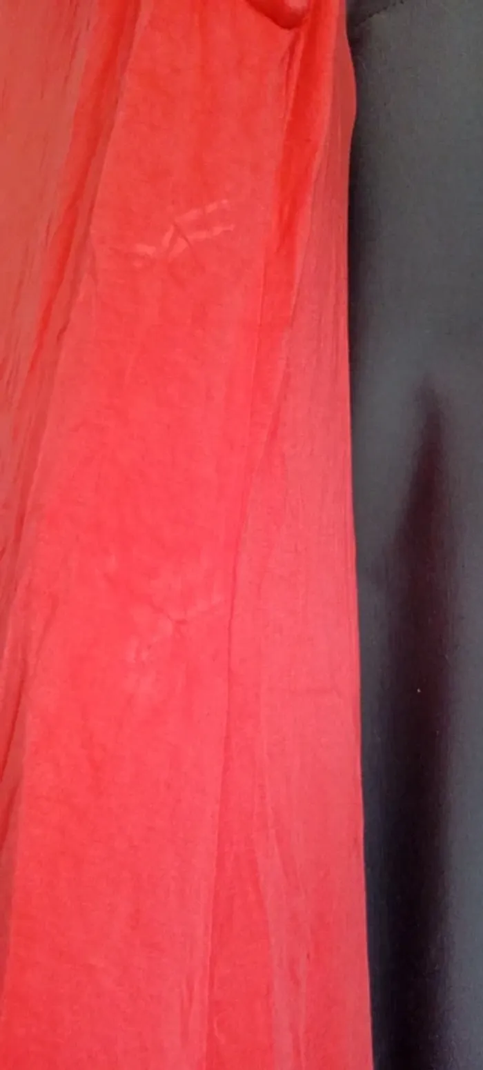 Robe très longue débardeur fluide avec rayures corail femme Xl - photo numéro 8