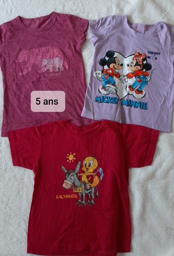 3 tee-shirts 5 ans