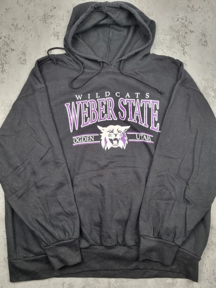 Pull à capuche universitaire Weber State noir – Taille XL Homme - photo numéro 3