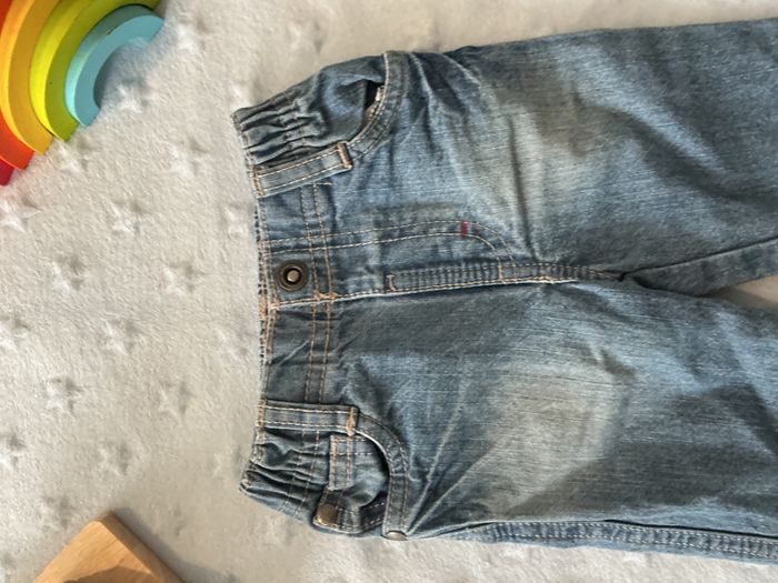 jean droit bleu taille élastique 6 mois orchestra - photo numéro 6
