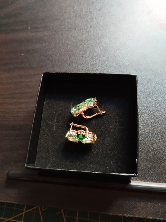 Boucles d'oreilles vintage avec coffret cadeau - photo numéro 5