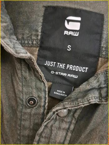 Chemise homme G Raw taille S noire