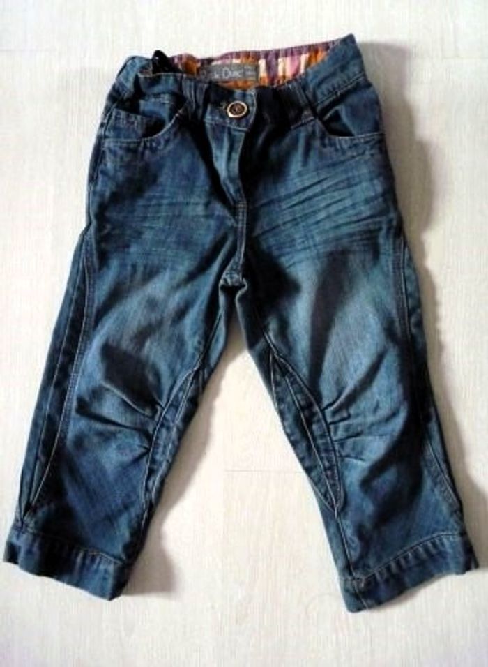 Pantalon jean pantacourt fille Gemo 6 ans bleu neuf