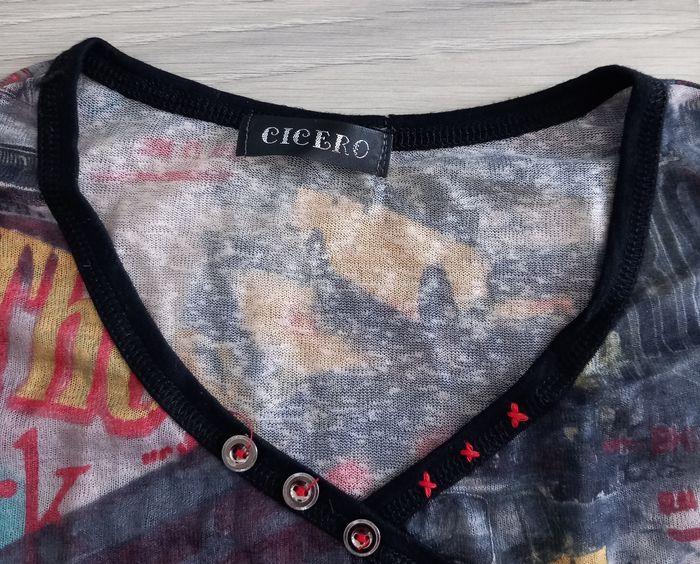 T-shirt femme à manches longues imprimé Cicero taille unique - photo numéro 2