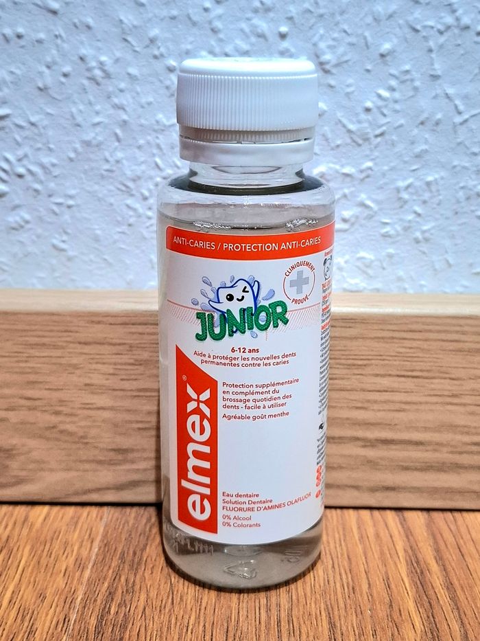 Lot 7× Elmex Junior 6-12 ans – Bain de bouche anti-caries – Format voyage / échantillon - photo numéro 2