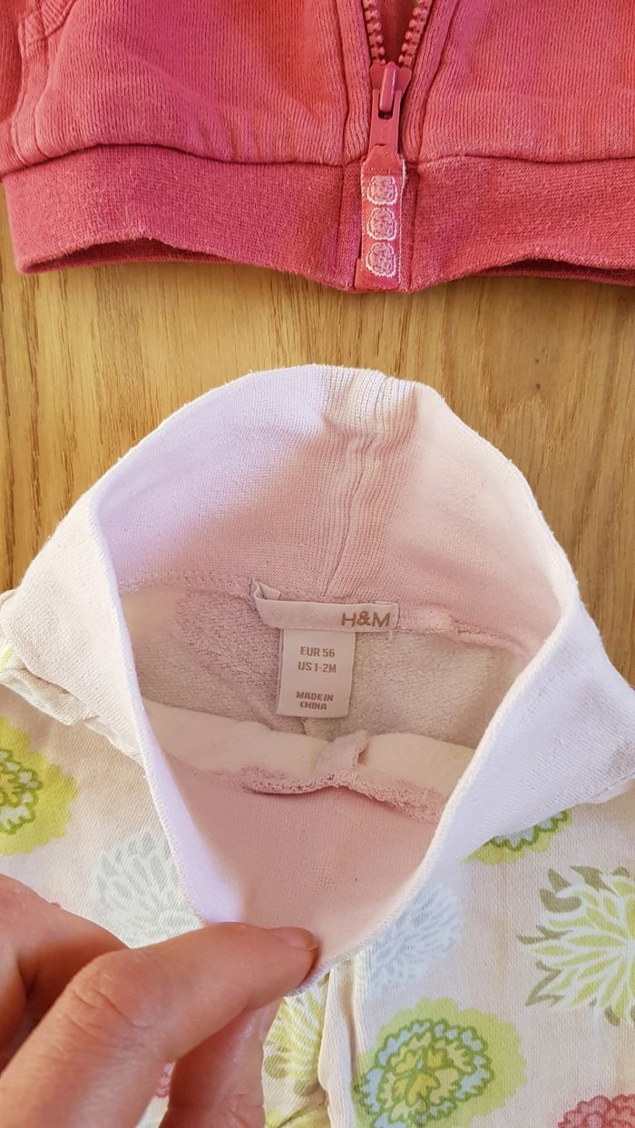 Tenue bébé fille 1 mois pantalon et veste assortie - photo numéro 3