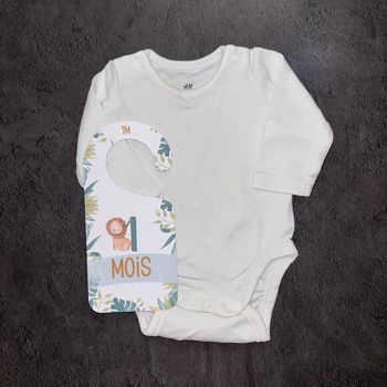 Body blanc unisexe H&M / 1 mois / Bon état