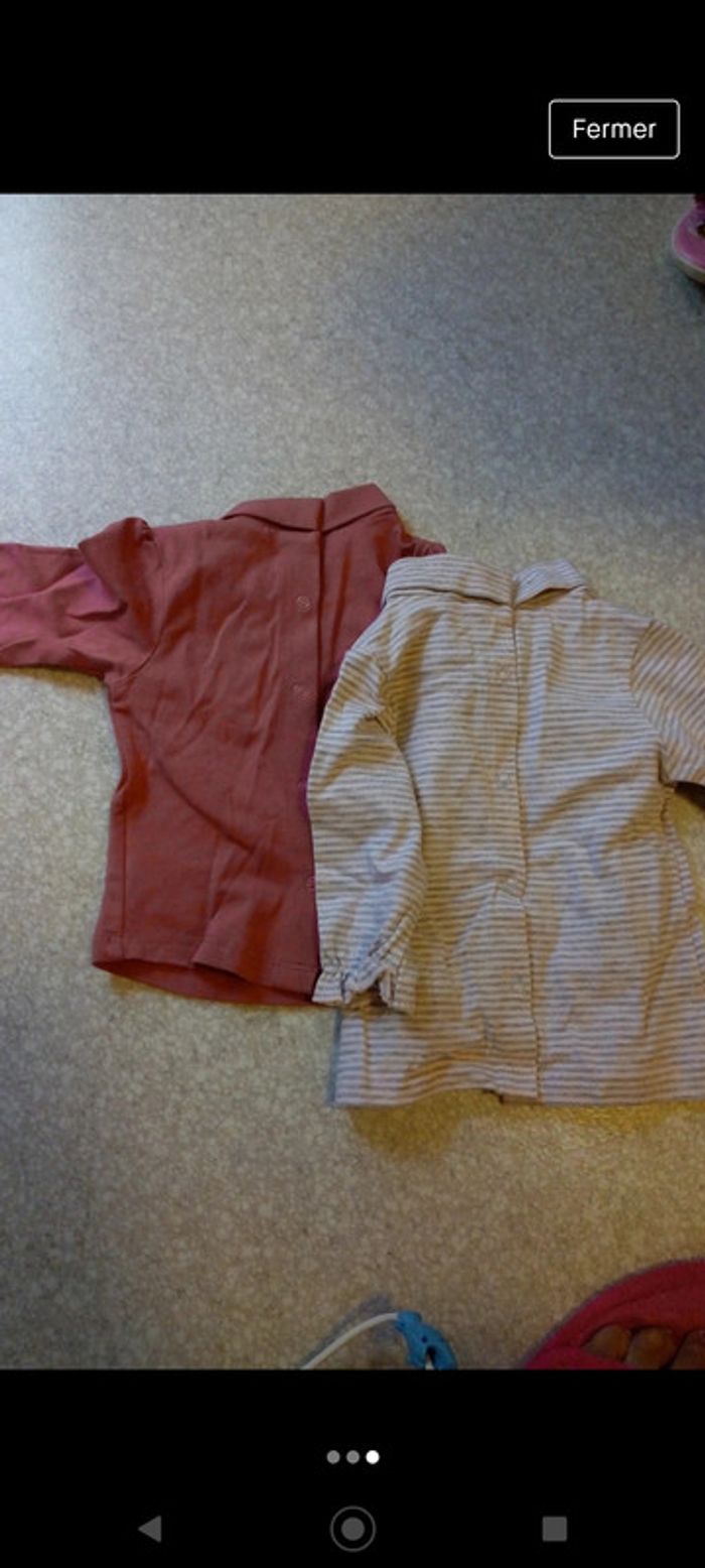 Lot de 2 sous pulls col roulé rose Vertbaudet - photo numéro 3