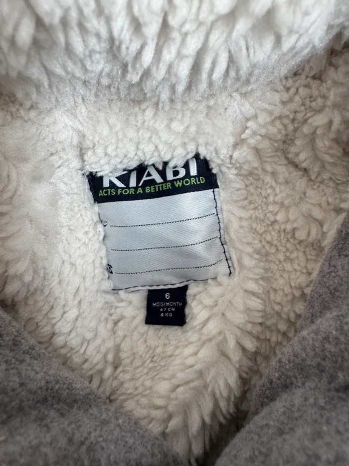 Manteau fourré a l’intérieur • Kiabi • taille 6 mois - photo numéro 4