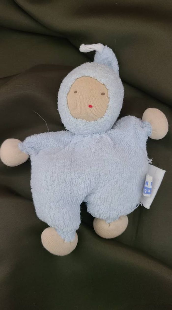 Poupée Nanchen Pimpel Waldorf - Bleu clair