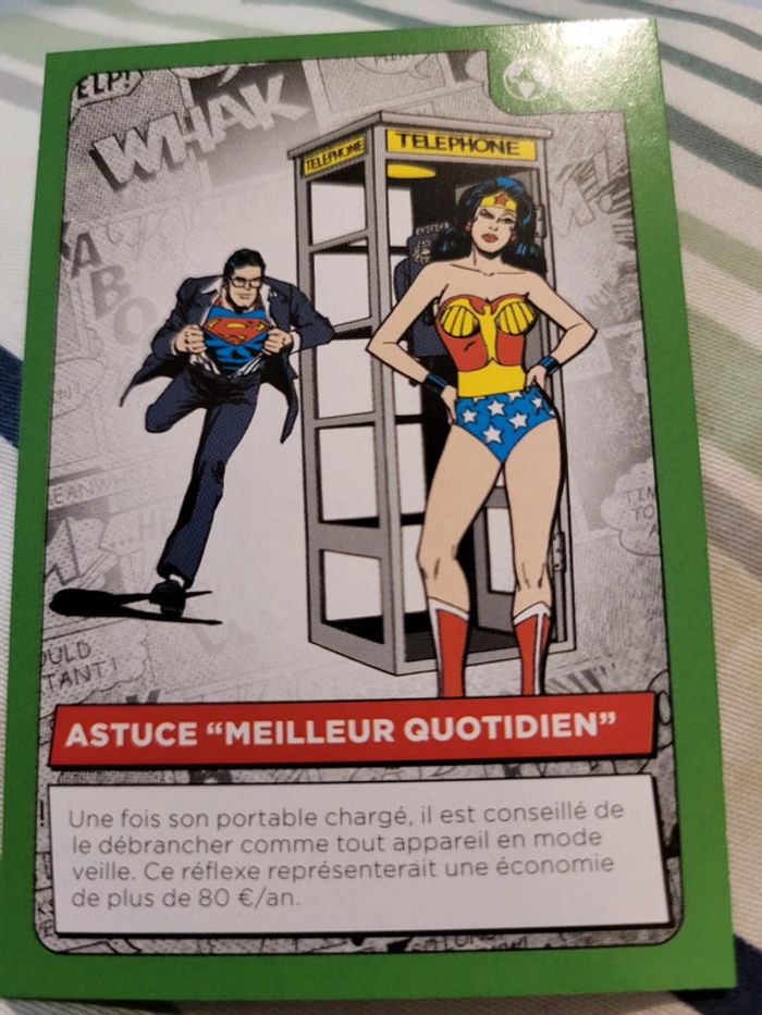 Carte Héros DC Auchan 2022 n° 63/90 Astuce Meilleur Quotidien