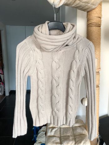 Pull gris beige col roulé H&M taille XS / 34 comme neuf