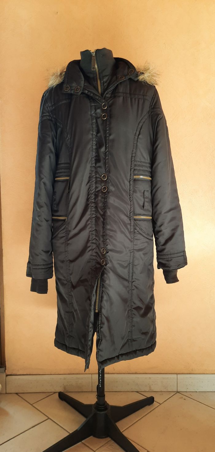 Manteau femme long noir Missy, femme, L/40 - photo numéro 2