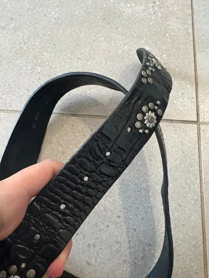 Ceinture en cuir Replay, bon état, 100cm de longueur - photo numéro 4