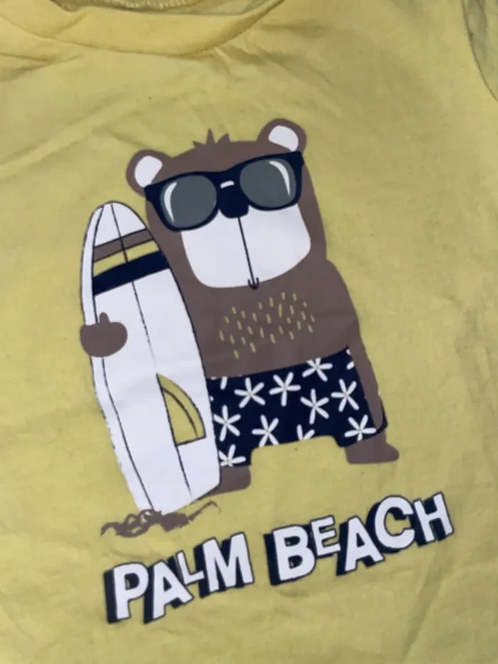 T-shirt manche courte - Motif Ours - 4/6 mois - photo numéro 2