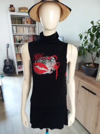 Débardeur noir femme M