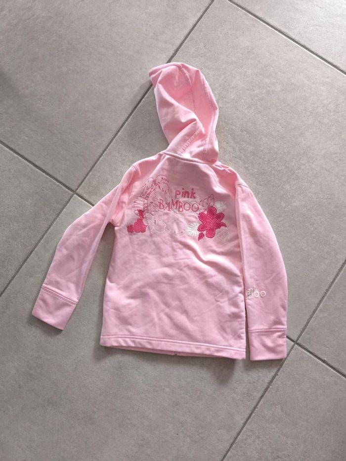 Veste à capuche pink bamboo 5 ans - photo numéro 2
